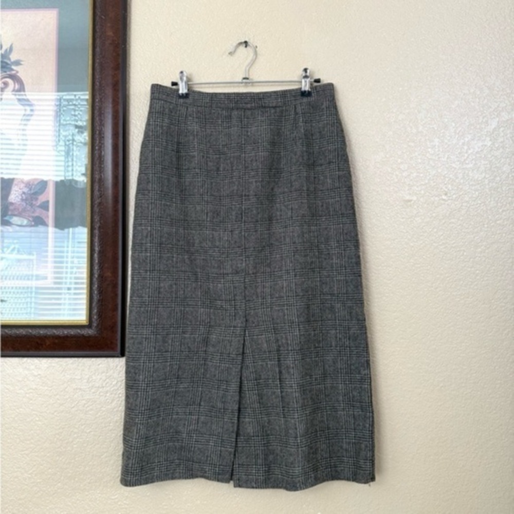 Vintage Le Suit Green slit Skirt Size 6